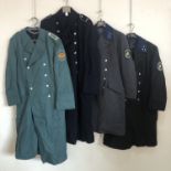 Four post-War German Police / Deutsche Polizei greatcoats