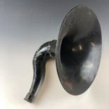 A 1920's Claritone radio loudspeaker horn