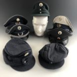 A quantity of post-War German Schleswig Holstein Police / Deutsche Polizei caps