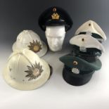 A quantity of post-War German North Rhine / Westphalia Police / Deutsche Polizei caps