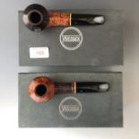 Two Wessex Briar pipes, as new in packaging