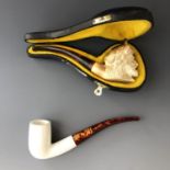 Two Meerschaum pipes