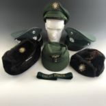 A quantity of post-War German Bavarian Landes Police / Deutsche Polizei caps