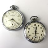 A pair of Ruhla and Westclox pocket watches