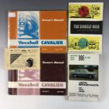 Two Vauxhall 'Cavalier' car owners' manuals, August 1981 and April 1983, and a motor fuel ration