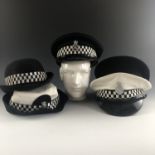 A quantity of late 20th Century British Police headgear