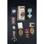 A quantity of Masonic jewels, including a Royal Masonic Institution for Girls 175th Anniversary