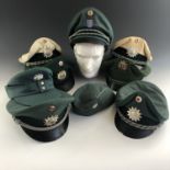A quantity of post-War German Hessen Police / Deutsche Polizei caps