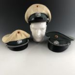 A quantity of post-War German Saarland Police / Deutsche Polizei caps