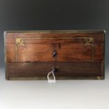 A 19th century brass-mounted mahogany desk box