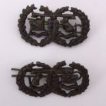 A pair of Argyll and Sutherland Highlanders officer's service dress collar badges