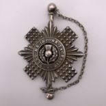 A Scots Guards silver kilt pin, J R Gaunt, Birmingham, 1983