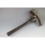 A late 19th / early 20th Century German fireman's axe, the head bearing punched unit marks "F. F. K.