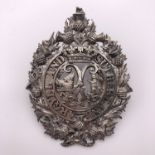 An Argyll & Sutherland Highlanders white metal cap badge, an extremely fine example, bearing