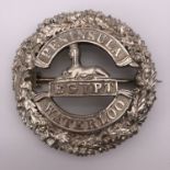 A Queen's Own Cameron Highlanders silver plaid brooch, Bent & Parker, Birmingham, 1919