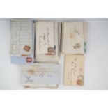 A collection of pre-stamp and stamped covers including five QV 1d / Penny Red imports etc