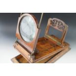 A Victorian burr walnut stereo-zograscope / stereoscope, 61 x 30 cm