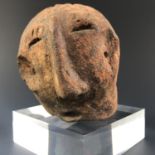 An ancient African Nok terracotta head, 8 cm (Keyword: Sokoto )