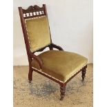 A Victorian boudoir chair