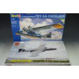 An Airfix English Electric Canberra model kit and a Revel Consolidated Catalina kit