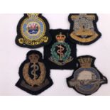 RAF, Army and Royal Navy submarine blazer badges