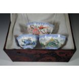 Three Japanese bowls