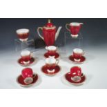 A Spode Ryde pattern coffee service