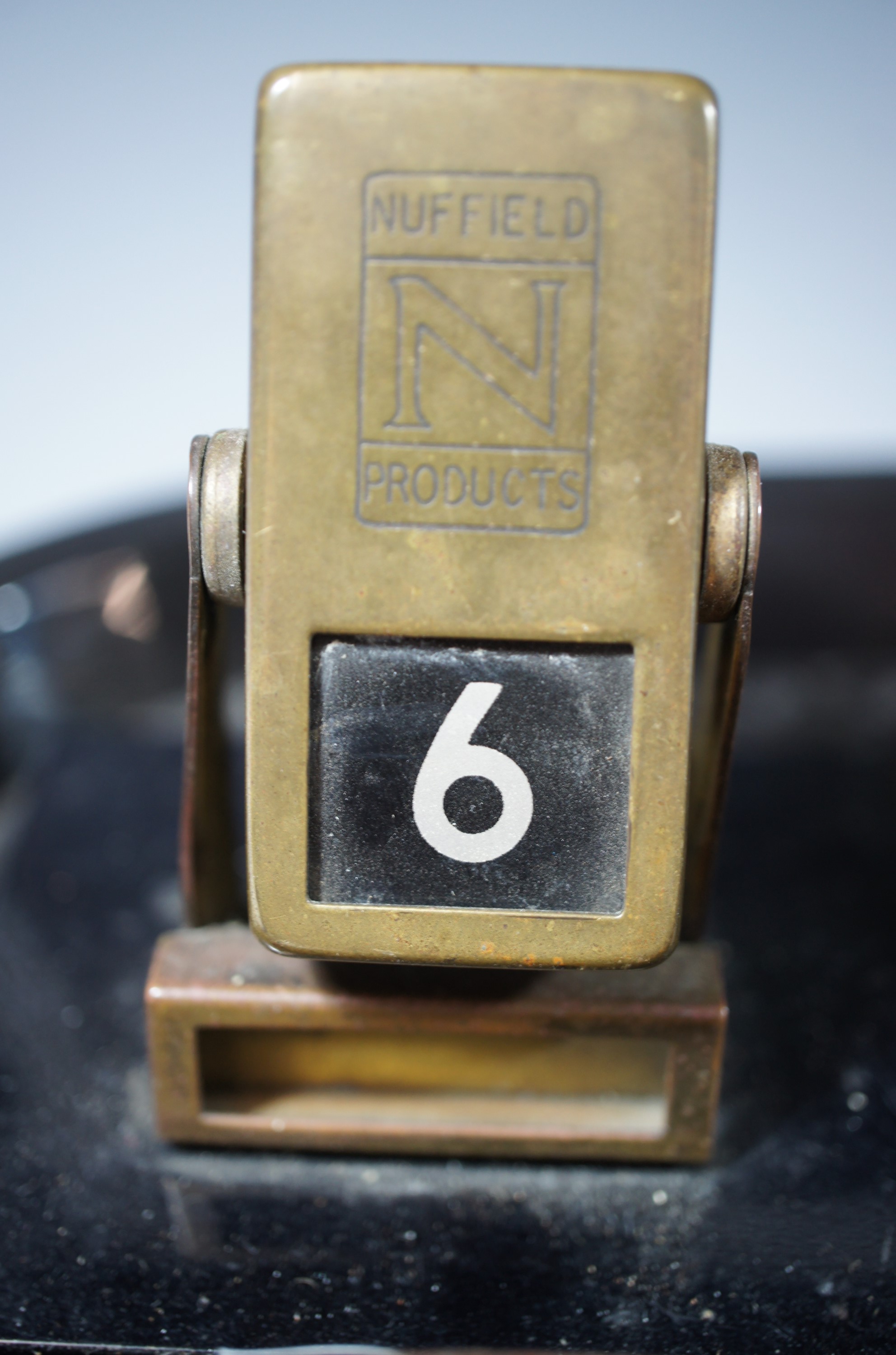 A brass door bell, door knocker, desk calendar, ornamental strap hinges etc - Image 3 of 3