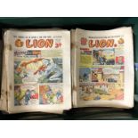 A large quantity of 1950's Lions comics etc.