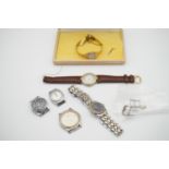 A lady's Tissot C227/327c wrist watch, Tissot J176/276K, other watches a Seiko watch box