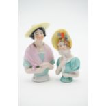 Two Victorian pin ladies