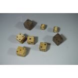 A quantity of 19th Century bone and other dice