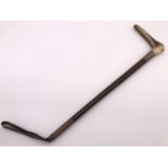 An early 20th Century antler handled riding crop