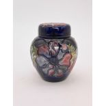 A Moorcroft ginger jar (lid a/f) 11 cm