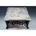 A Coalbrookdale type cast-iron stool