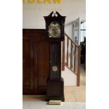 A late 20th Century weight-driven grandmother clock, 185 cm