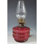 A Victorian finger lamp