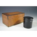 An ebony trinket box one other inlaid box