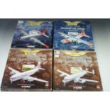 Four boxed "The Aviation Archive" model aircraft including Bristol Britannia 312F, Lockheed HC-