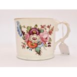 A Victorian hand-enamelled floral pattern Christening cup / mug