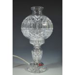 A Cavan crystal table lamp