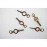 A quantity of 19th Century pocket watch keys