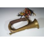 A brass bugle