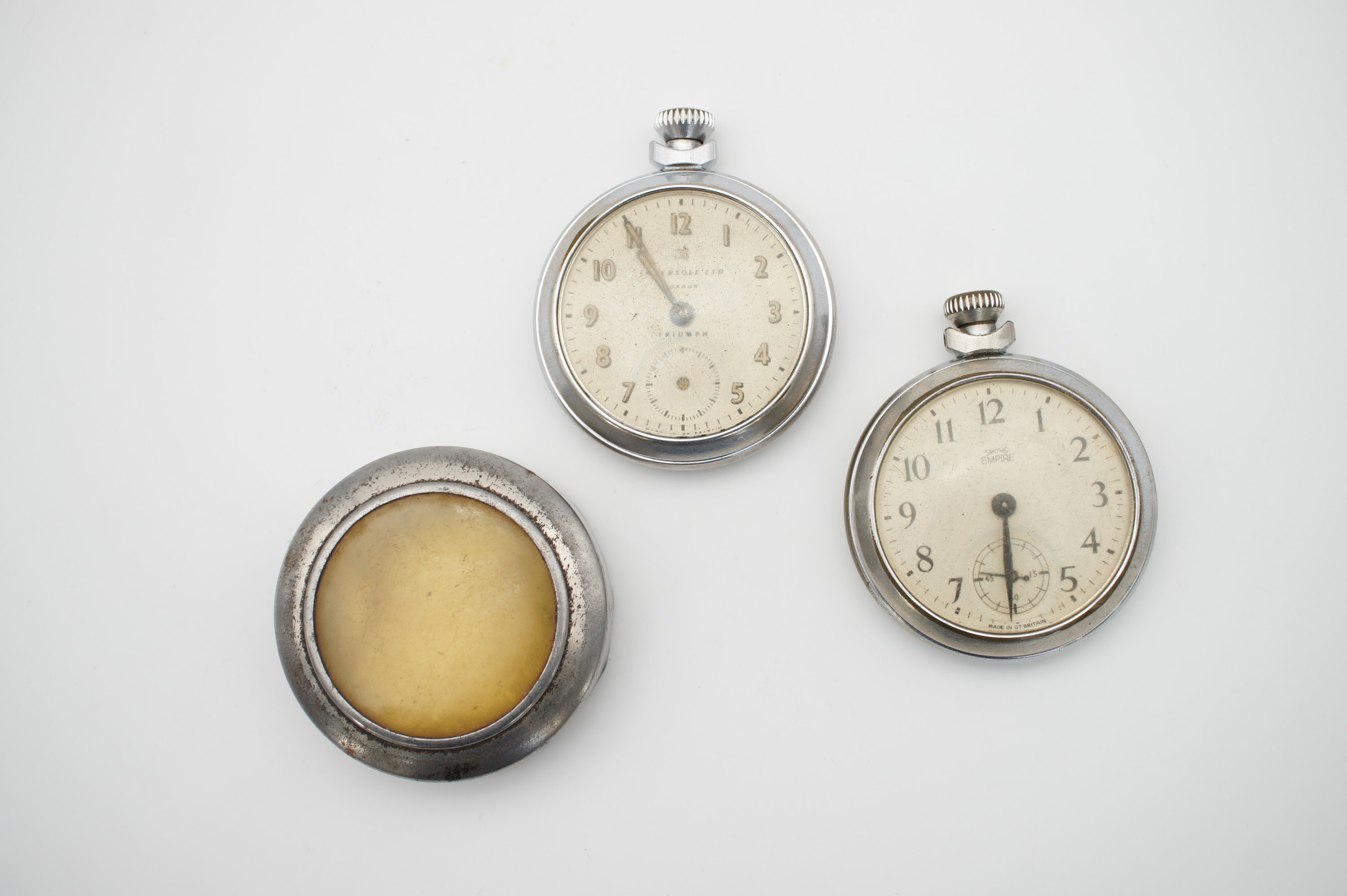 Two 20th Century rhodium plated pocket watches, including an Ingersoll "Triumph" and Smiths "
