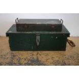 A Second World War British Army wooden chest and one other