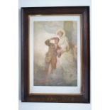 A large Great War period patriotic lithographic print depicting a British army "Tommy" and