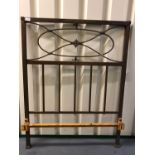 Victorian brass single bed ends