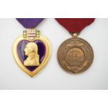 A US Purple Heart and US Navy Long Service medal