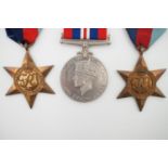 Three Second World War British campaign medals