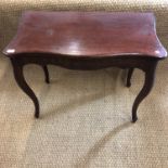 An antique French mahogany turn-over-top tea table, 86 x 43 x 75 cm